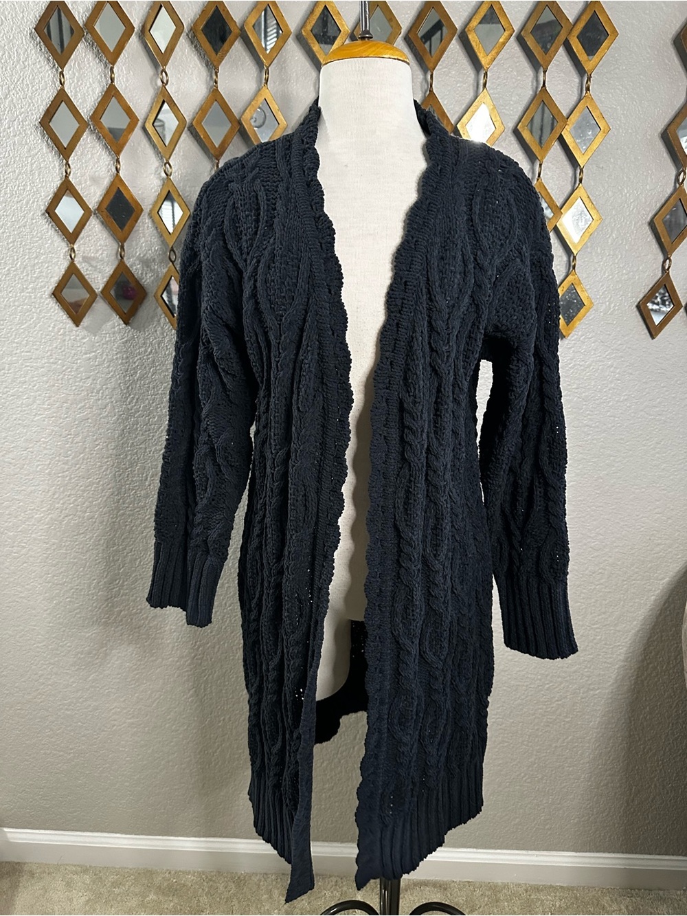 NWT POL Open Front Cable Knit Duster Cardigan
Size: Small